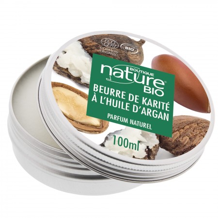 Beurre de karite huile d'argan100ml naturel - Boutique Nature