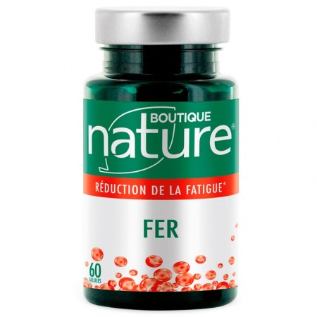 Fer - Anemie fatigue - 60 gelules - Boutique Nature