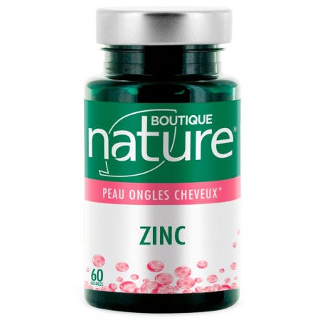 ZINC - ongles cheveux - stress 60 gélules - Boutique Nature