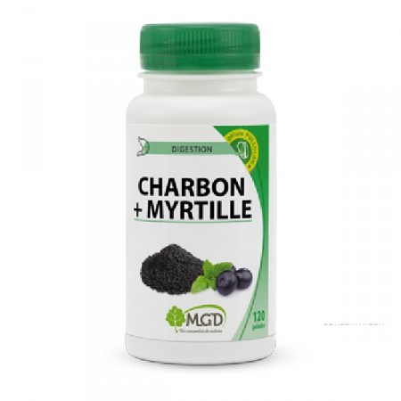 CHARBON + MYRTILLE - Flatulence digestion - 120gel - MGD Nature