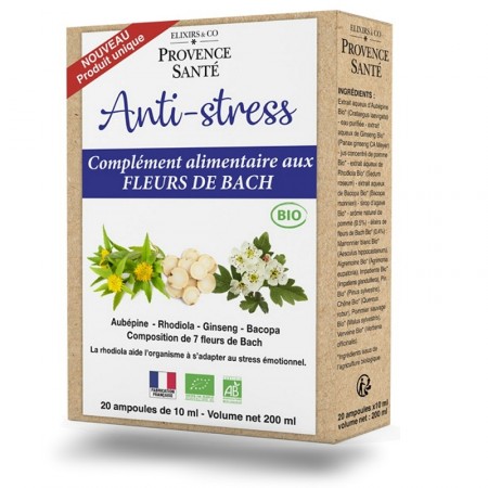 ANTI-STRESS - 20 ampoules - fleurs de Bach - Elixirs et Co- Elixir and Co